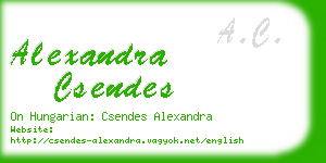 alexandra csendes business card